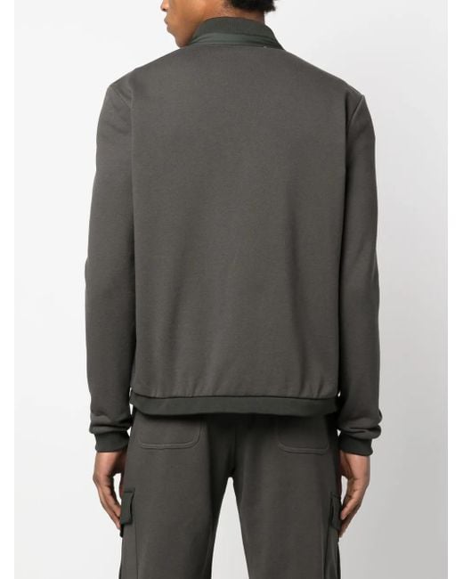 Kiton Gray Blouson Zip-Up Quilted Jacket for men