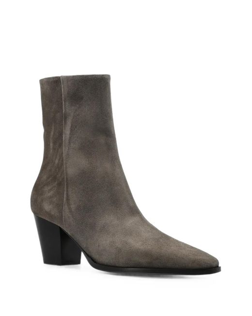 Aeyde Gray Hedvig Suede Ankle Boots