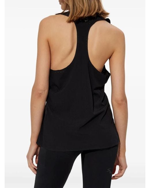 Y-3 Black Perforated-Detail Tank Top
