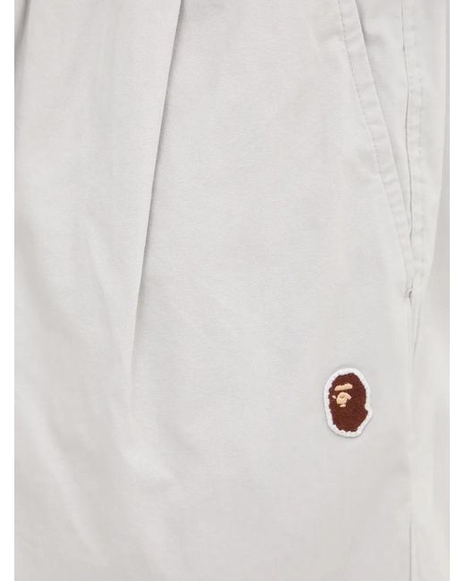 A Bathing Ape Natural One Point Ctn Drawstring Shorts for men