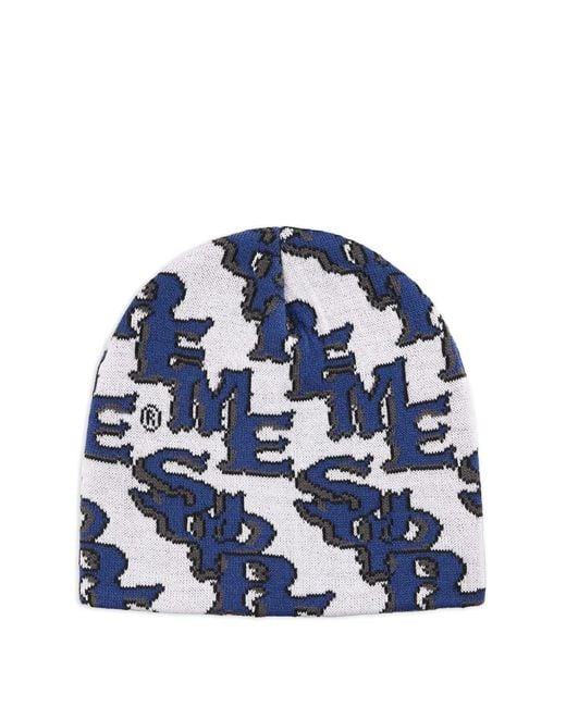 Supreme Slanted Gothic Beanie Mit Monogramm in Blue für Herren