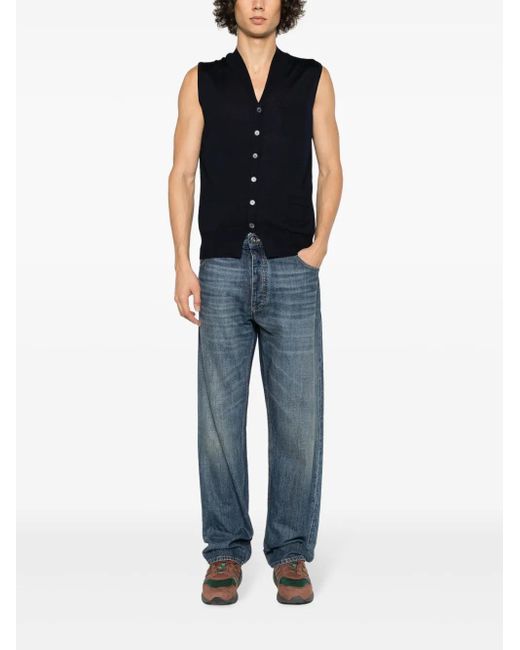 Ballantyne Blue Basolan Wool Vest for men