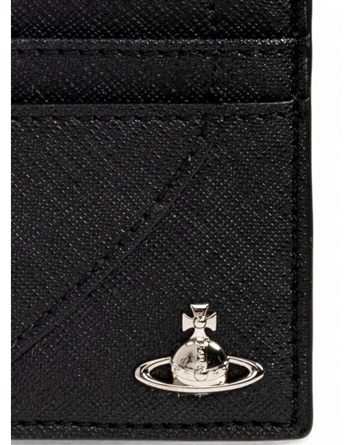 Vivienne Westwood Black Heart-Shape Orb Card Holder