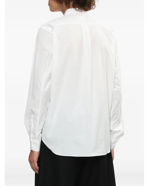 COMME DES GARÇON BLACK White Stud Button Shirt for men