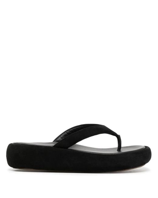 Ilio Smeraldo Black Geraldine Chunky Flat Sandals