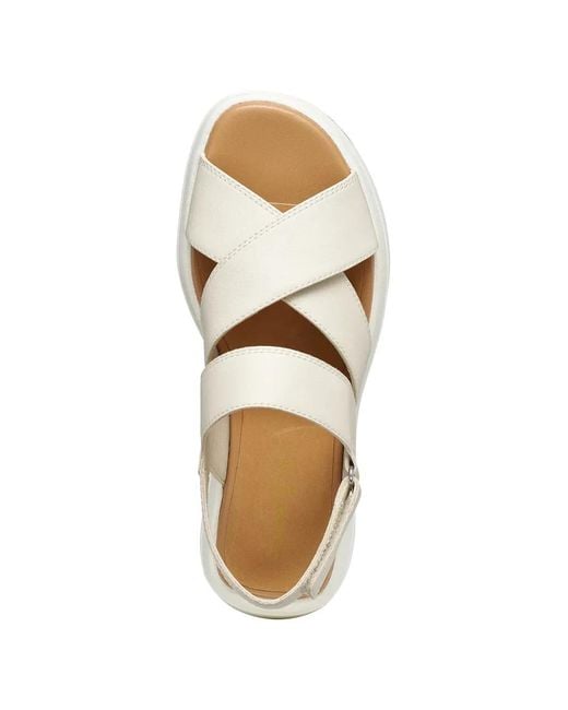 Geox White Crossover-Strap Touch-Strap Sandals