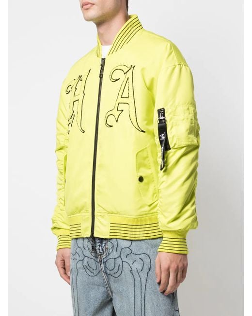Haculla Yellow Venom Reversible Bomber Jacket for men
