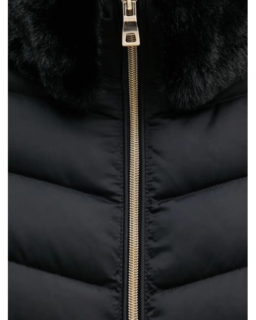 Geox Black Gesteppte Jacke Mit Stehkragen