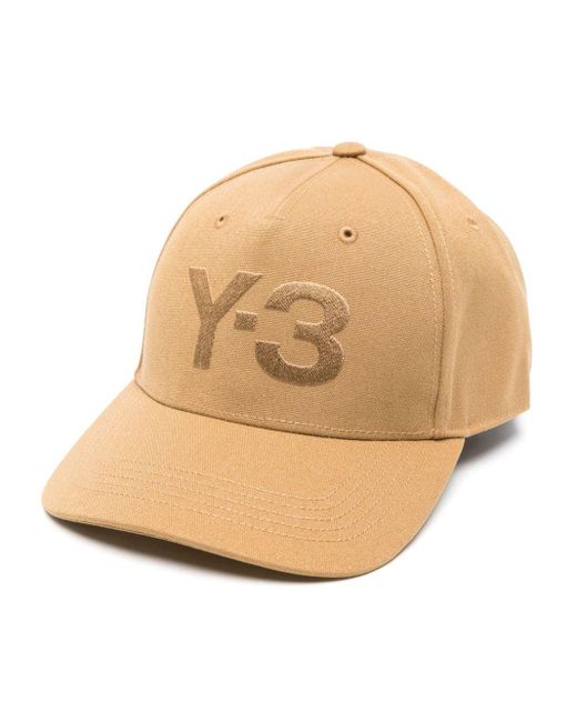 Y-3 Natural X adidas Baseballkappe mit Logo-Stickerei