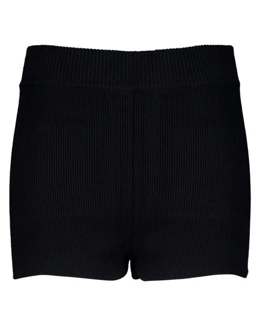 AMI Black Ami De Coeur Mini Shorts