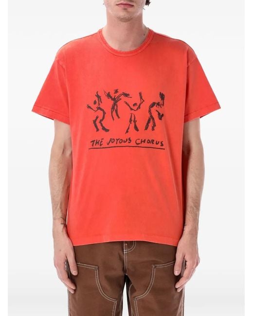 Vans Red X Julian Klincewicz Joyous Chorus Graphic-Print T-Shirt for men