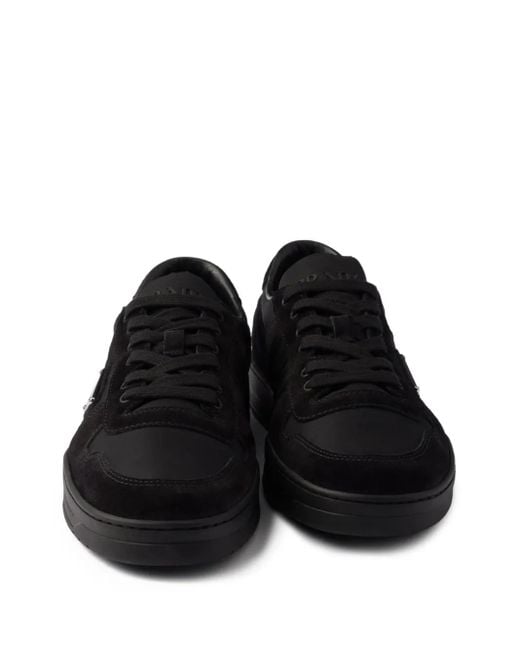 メンズ Prada Downtown スエードスニーカー Black