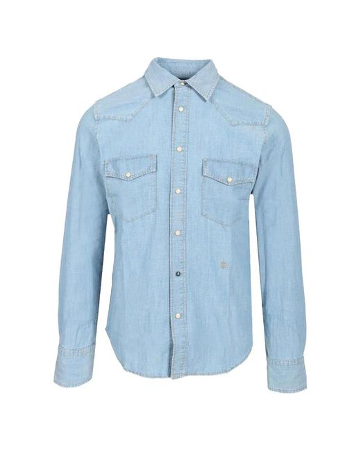 Jacob Cohen Blue Long Sleeve Shirts Denim for men
