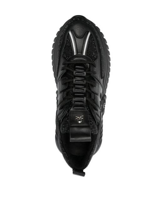 Philipp Plein Black Stones Runner Low-Top Sneakers