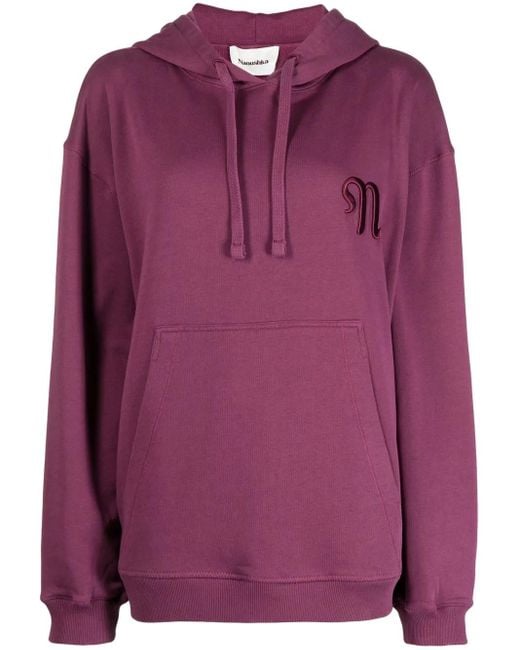 Nanushka Pink Ever Embroidered Logo Hoodie