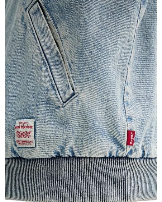 Levi's Blue Embarcadero Zip-Front Denim Jacket for men