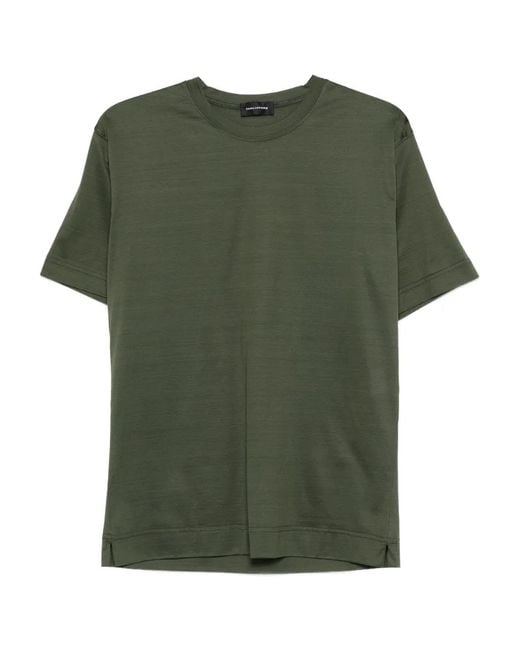 Tagliatore Green Crew-Neck T-Shirt for men