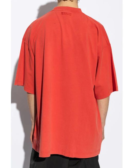 Vetements Red A Little Bit Dramática T-Shirt for men