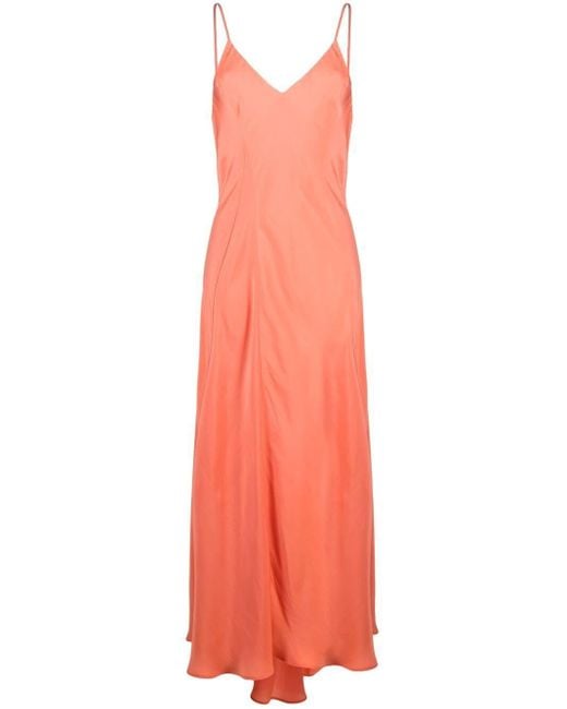 Essentiel Antwerp Uitgesneden Maxi-jurk in het Oranje | Lyst NL