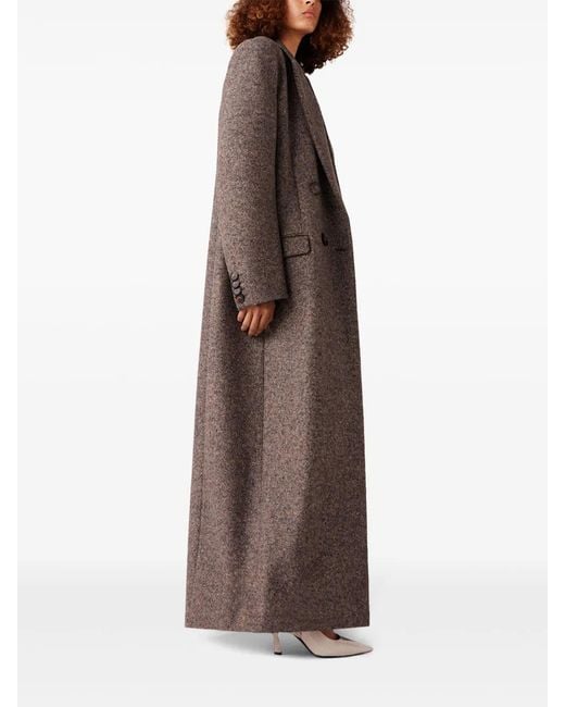 Stella McCartney Gray Double-Breasted Long Coat