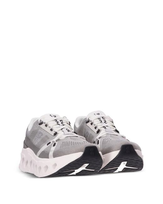 On Shoes White Mesh Lace-Up Chunky Sneakers for men