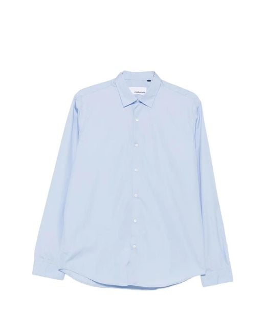Costumein Blue Long-Sleeve Button-Up Shirt for men