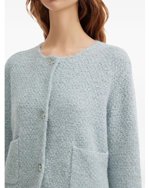 B+ AB Blue Pocket Buttoned Cardigan