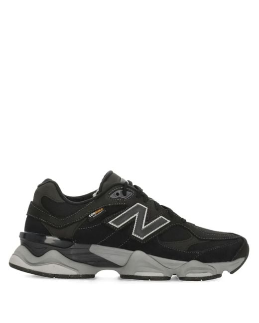 New Balance Black 9060 Logo Sneakers