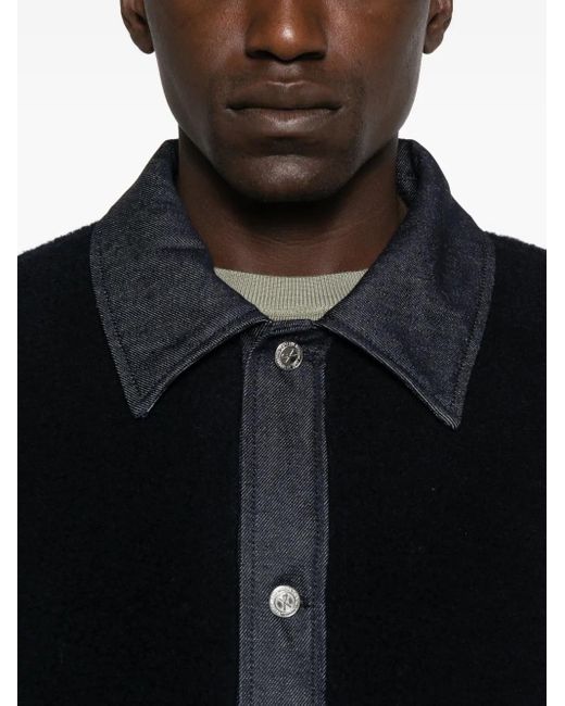 Chaqueta Will de vellón con panel vaquero A.P.C. de hombre de color Black