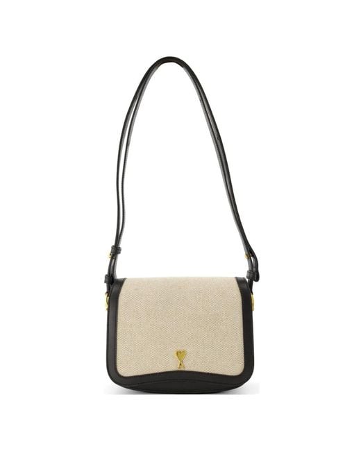AMI White Paris Paris Shoulder Bag