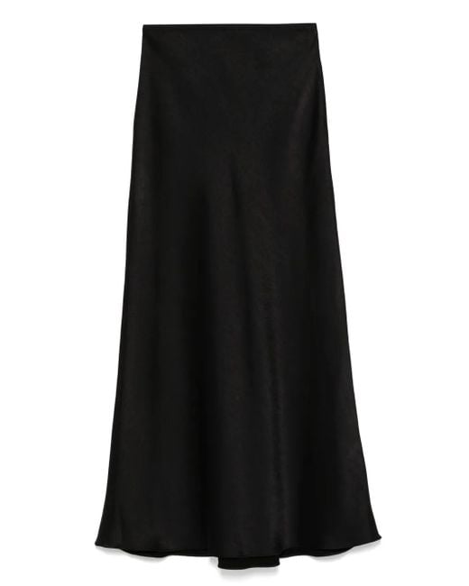 Goen.J Black Bias-cut Skirt