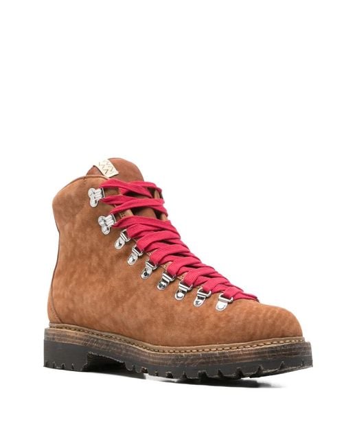 Visvim Brown Lace-Up Hiking Boots for men