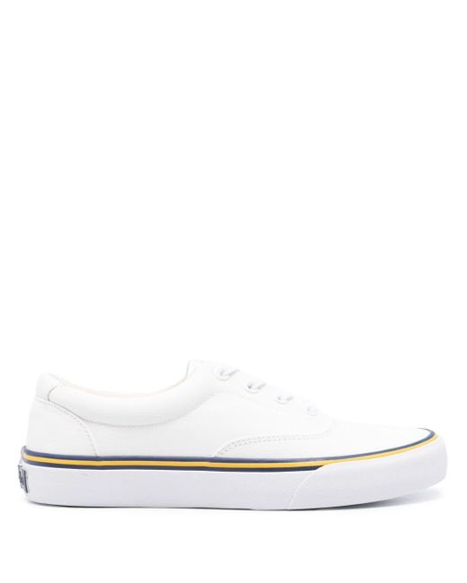 Polo Ralph Lauren White Round-toe Canvas Sneakers