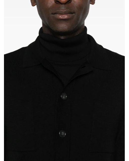 Daniele Fiesoli Black Cardigan À Poches Boutonnées for men