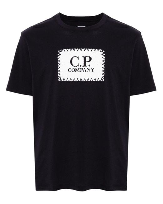 C P Company Black Label Style-Logo Jersey T-Shirt for men