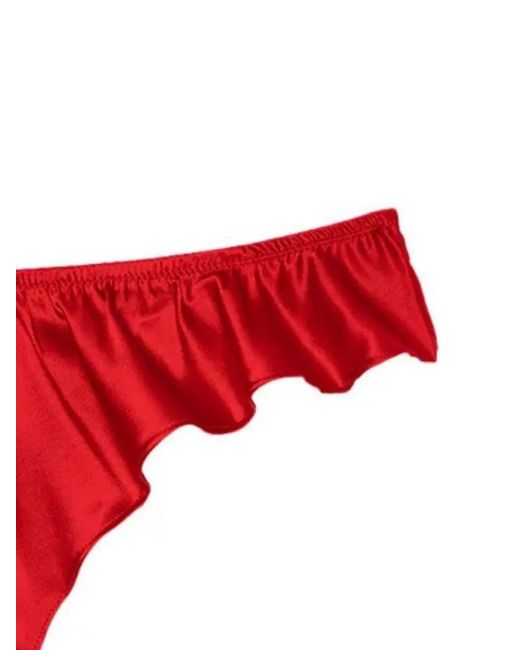 Fleur du Mal Red Silk Briefs