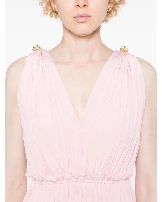 Lanvin Pink Ruffled Gown