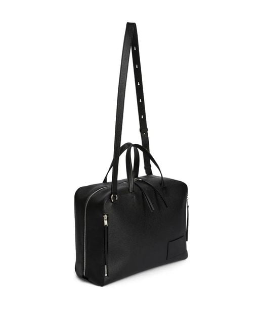 Jil Sander Black Leather Briefcase for men