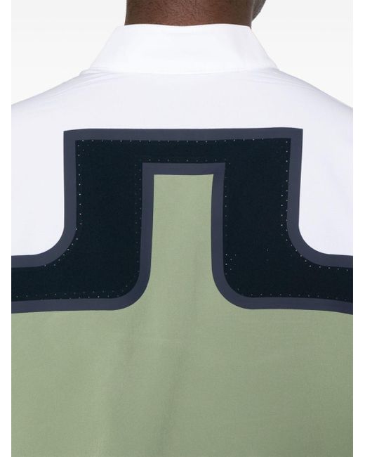 J.Lindeberg Green Jeff Hybrid Colour-block Jacket for men