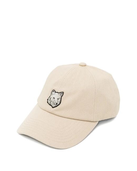 Maison Kitsuné Natural Fox Head Baseball Cap