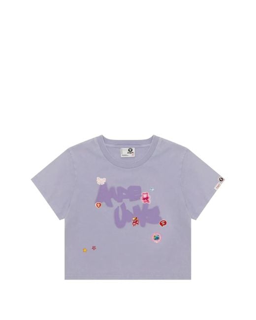 Aape By A Bathing Ape Purple Cotton T-Shirt