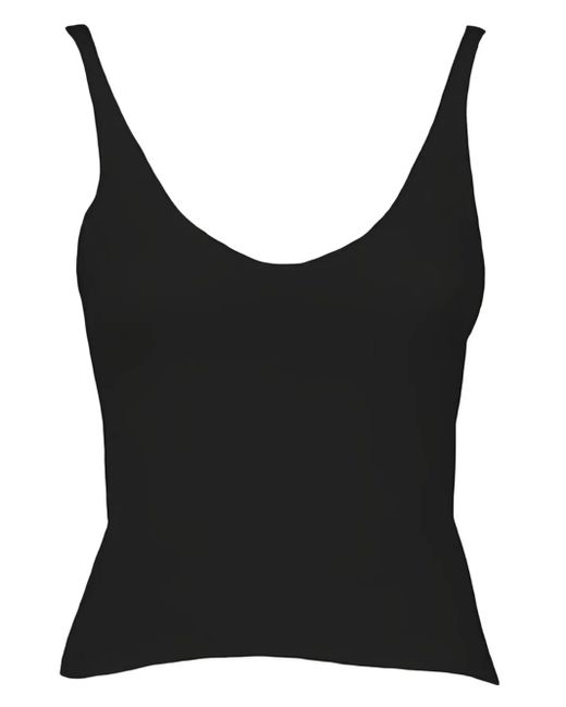 Akep Black Scoop-Neck Fitted Top