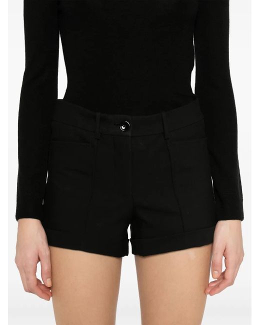 Tom Ford Black Raised-Seam Mini Shorts