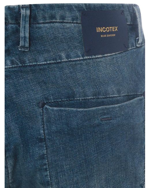 Incotex Blue Division Faded-Effect Jeans for men