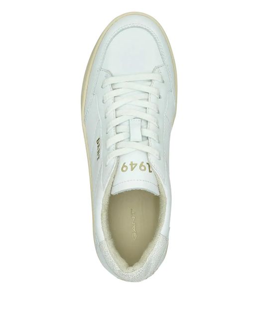 Gant ローカット レザースニーカー White