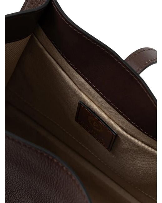 Borsa Tote Con Borchie di Pollini in Brown