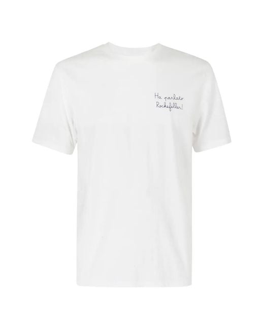 Mc2 Saint Barth White T-Shirt Portofino À Broderies for men