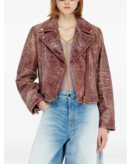 DIESEL Red Biker Jacket
