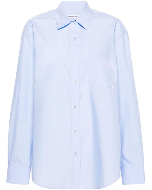 Alexander Wang Blue Hemd aus Popeline