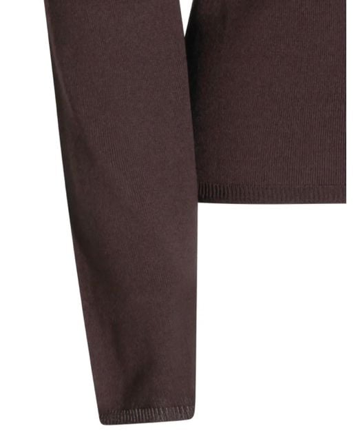 Zanone Brown Turtleneck Long-Sleeve Sweater